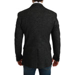 Dolce & Gabbana Gray Plaid Check Slim Fit Jacket Blazer KOS1778-46