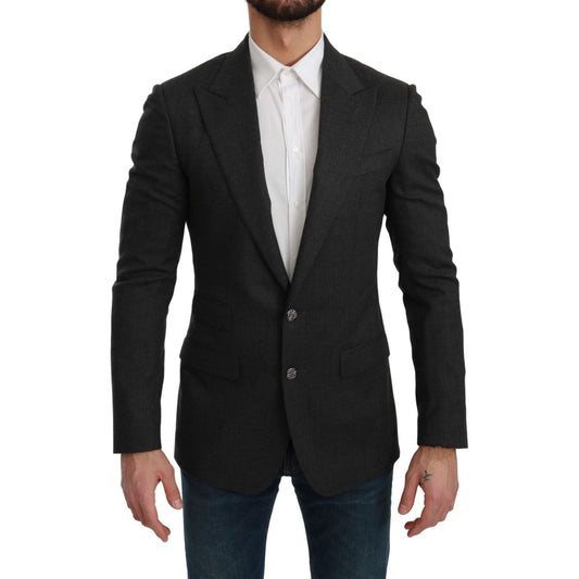 Dolce & Gabbana Gray NAPOLI Slim Fit Jacket Wool Blazer KOS1772-46