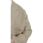Dolce & Gabbana Chic Beige Jute Single-Breasted Blazer Dolce & Gabbana Rosy Brown