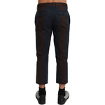 Dolce & Gabbana Chic Cropped Stripe Casual Pants Dolce & Gabbana Black