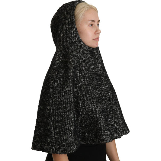 Dolce & Gabbana Gray Tweet Wool Kaftan Jacket Coat Top TSH4233-57