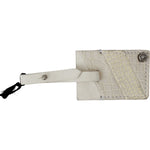 GF Ferre Beige Luggage Tag Branded Leather Patterned Keychain Keychain