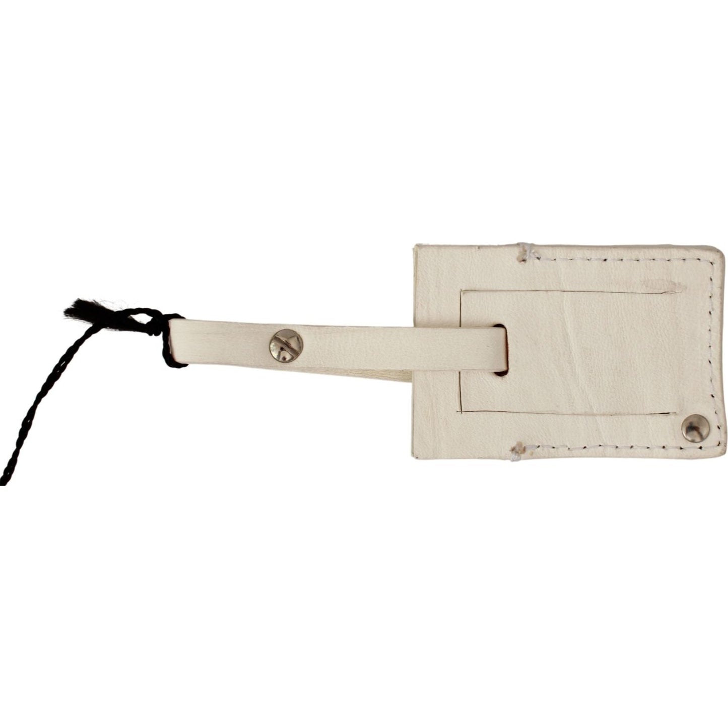 GF Ferre Beige Luggage Tag Branded Leather Patterned Keychain Keychain
