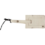 GF Ferre Beige Luggage Tag Branded Leather Patterned Keychain Keychain