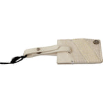GF Ferre Beige Luggage Tag Branded Leather Patterned Keychain Keychain