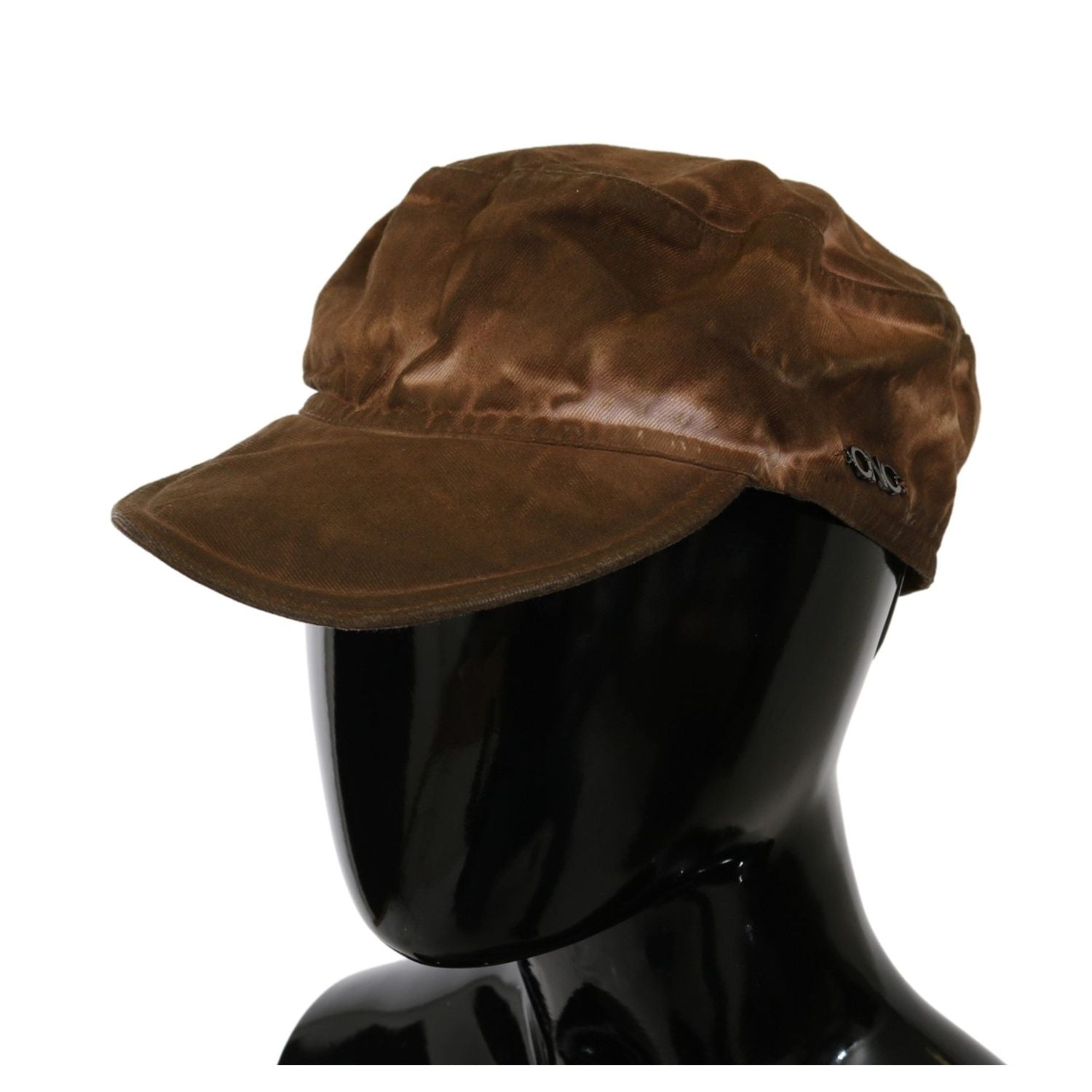 Costume National Brown Newsboy Beret Cabbie Fedora Hat