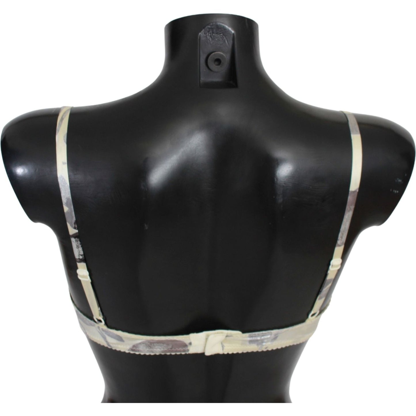 Ermanno Scervino Beige Gray Lace Balconcino Bra Underwear BIK737-IT2