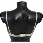 Ermanno Scervino Beige Gray Lace Balconcino Bra Underwear BIK737-IT2