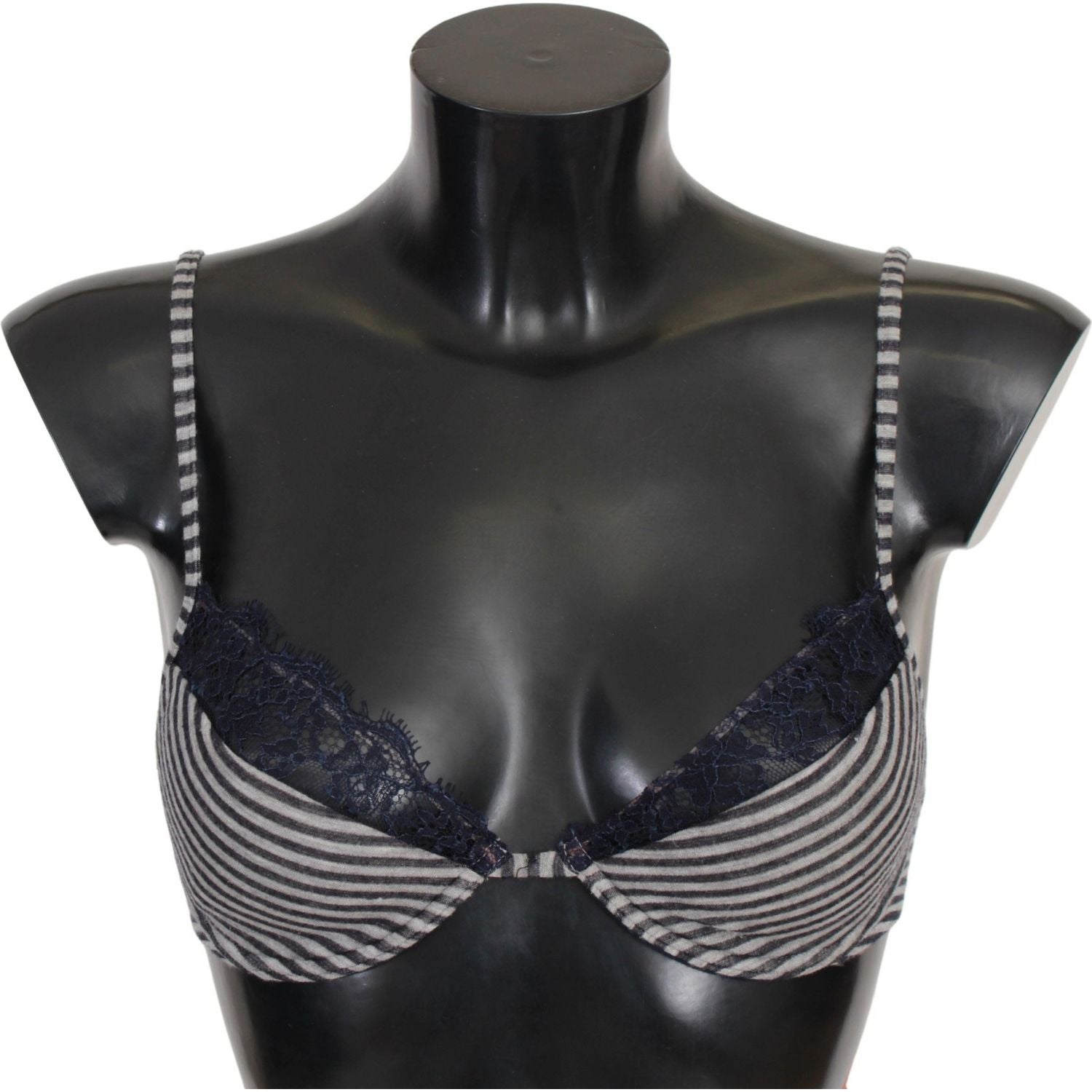 蓝色条纹蕾丝 Reggiseno 胸罩