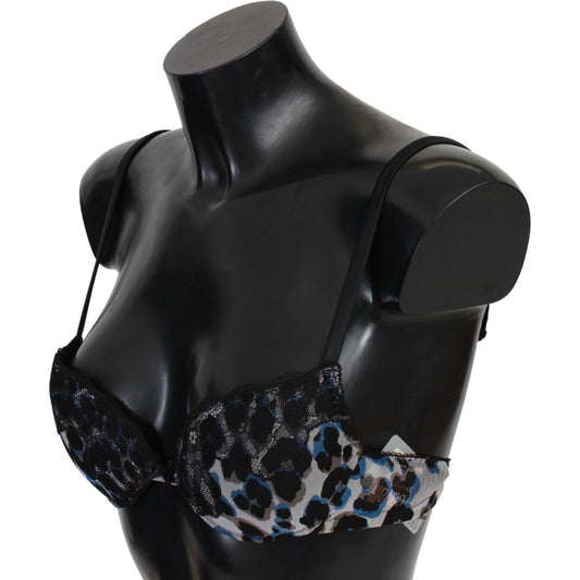 Roberto Cavalli Black Lace Reggiseno Nylon Bra Underwear BIK760-It3