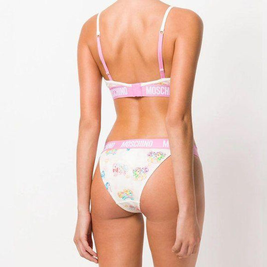 Moschino White My Little Pony Bra Briefs Set Two Piece Bikini TSH5090-38