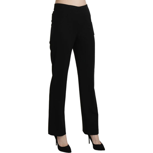 BENCIVENGA Black High Waist Straight Formal Dress Trouser PAN71325-44