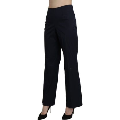 BENCIVENGA Navy Blue High Waist Straight Dress Trouser Pants
