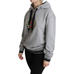 Dolce & Gabbana Gray Printed Hooded Exclusive Logo Sweater TSH5349-38