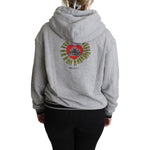 Dolce & Gabbana Gray Printed Hooded Exclusive Logo Sweater TSH5349-38