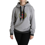 Dolce & Gabbana Gray Printed Hooded Exclusive Logo Sweater TSH5349-38