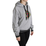 Dolce & Gabbana Gray Printed Hooded Exclusive Logo Sweater TSH5349-38