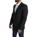 Dolce & Gabbana Gray Wool Single Breasted Coat Blazer JKT2709-52