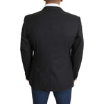 Dolce & Gabbana Gray Wool Single Breasted Coat Blazer JKT2709-52