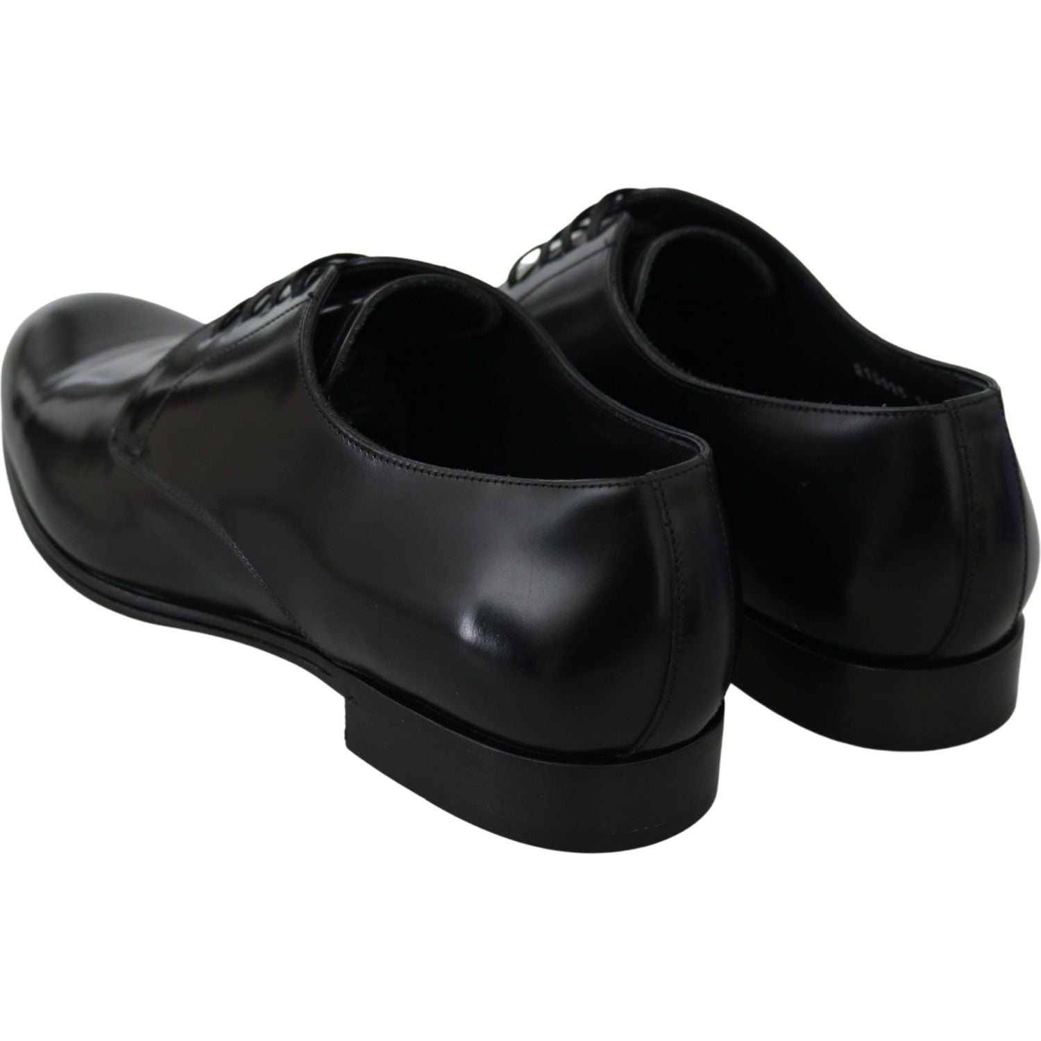 حذاء ديربي أنيق من الجلد الأسود من دولتشي آند غابانا