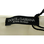 Dolce & Gabbana Exclusive White Silk Evening Cummerbund Dolce & Gabbana Dark Gray