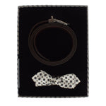 Dolce & Gabbana Elegant Baroque Silk Tie & Leather Belt Set Belt Dolce & Gabbana Black