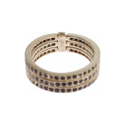 Nialaya Black CZ 925 Sterling Silver Womens Ring Ring