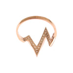 Nialaya Pink Gold 925 Silver Womens Clear Ring SIG19104-US4