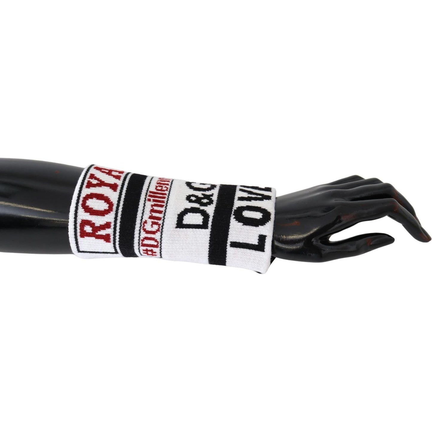 Dolce & Gabbana Multicolor Wool Knit D&G Love Wristband Wrap