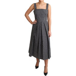 Dolce & Gabbana Black White Pattern Cotton A-Line Dress DR2755-44
