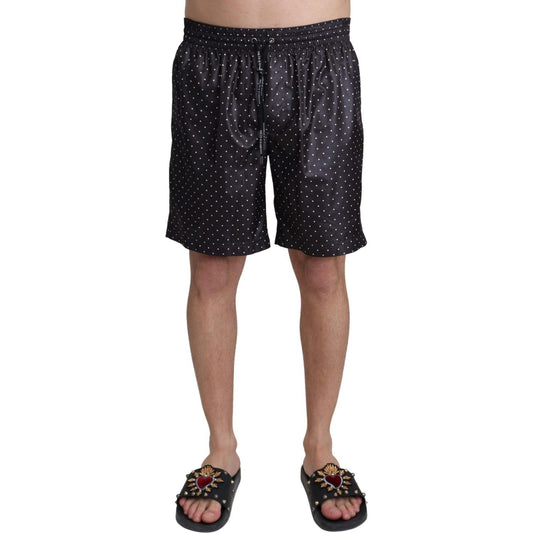Dolce & Gabbana Black Polka Dot Print Beachwear Swimwear BIK1106-IT4