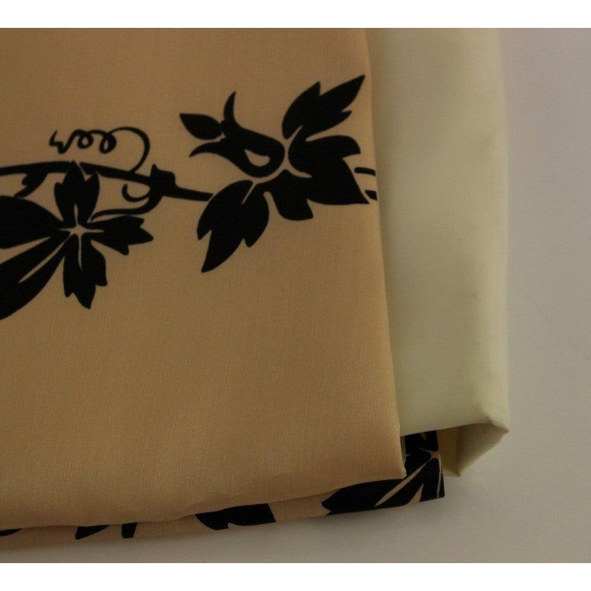 Caterina Gatta Beige Floral Print Silk Mini Skirt GSS10178-1