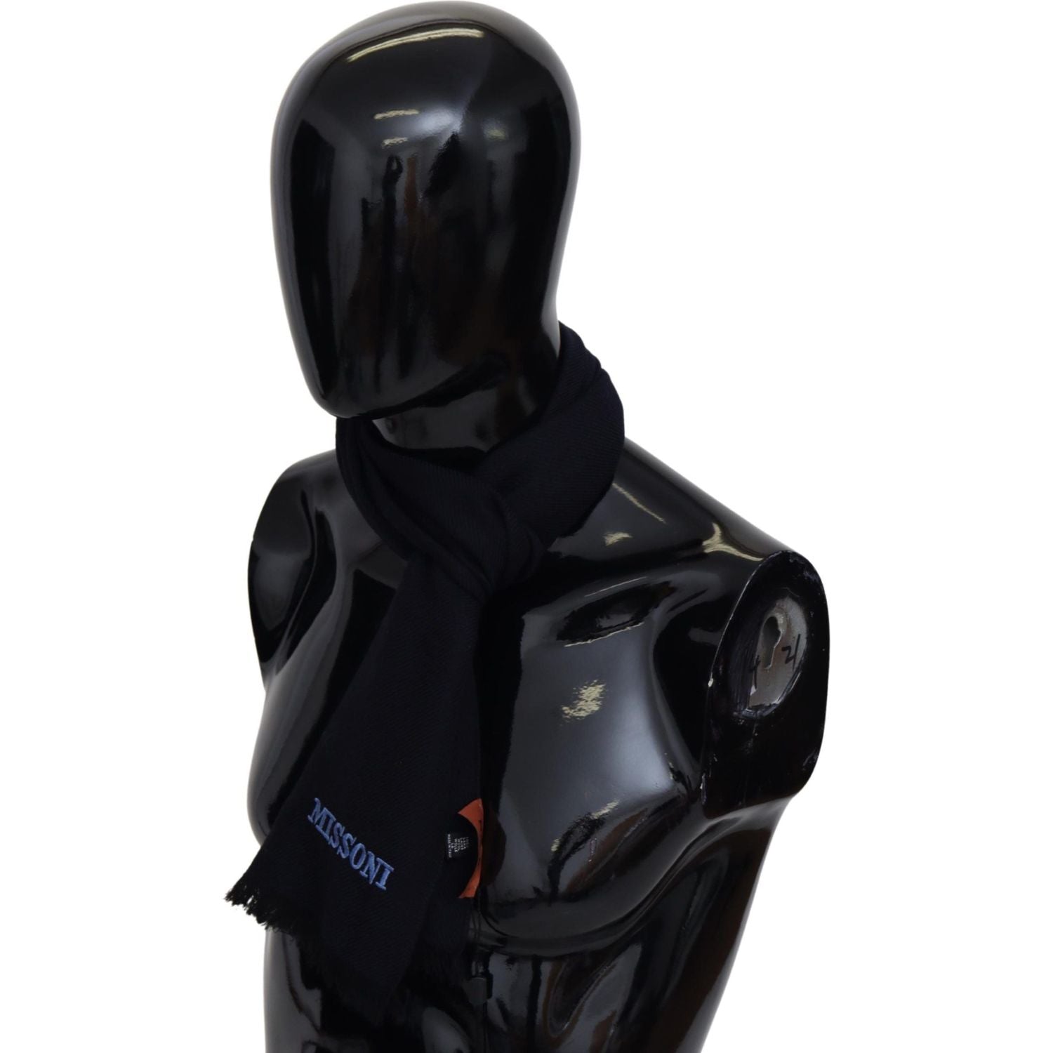 وشاح ميسوني أنيق من الصوف الأسود للجنسين