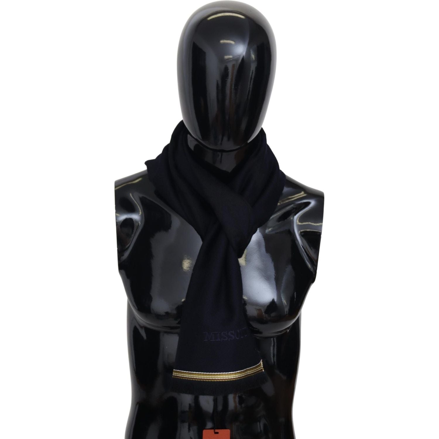 وشاح ميسوني أنيق من الصوف للجنسين مع شعار مطرز