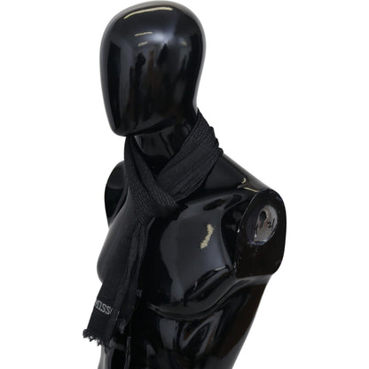 Missoni Black Wool Knit Unisex Neck Wrap Scarf