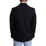 Dolce & Gabbana Dark Blue Wool Single Breasted Coat Jacket JKT2899-46
