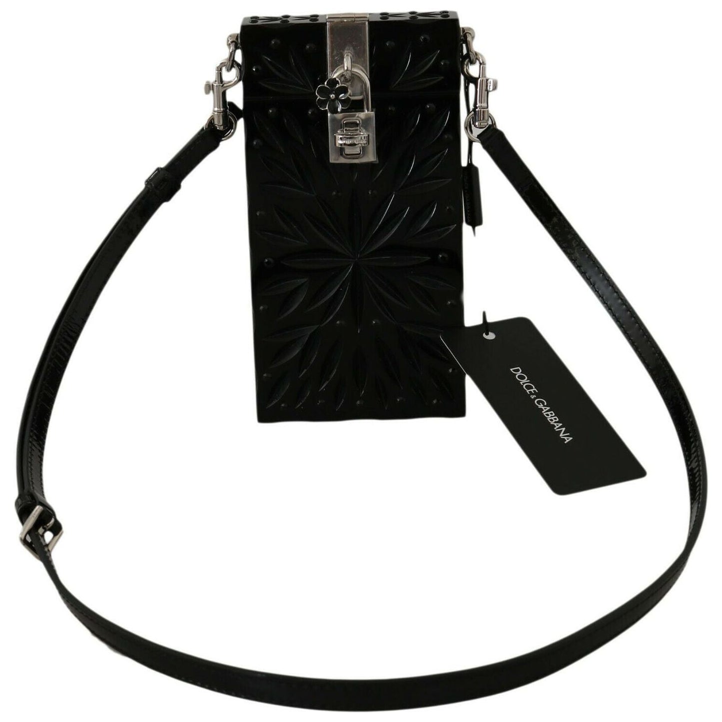 Dolce & Gabbana Black Crystal Plexiglass Cross Cigarette Case Holder SMYK485#2