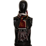 Dolce & Gabbana Multicolor Wool Knit DG King Shawl Wrap Scarf MS2231BG