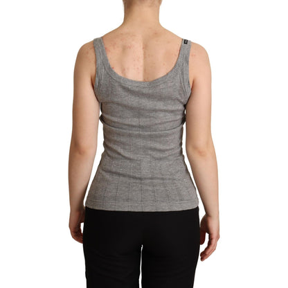 Dolce & Gabbana Gray Cotton Modal Canotta Tank Top T-shirt