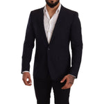 Dolce & Gabbana Navy Blue Wool Slim Fit MARTINI Blazer JKT2845 -48
