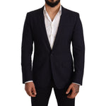 Dolce & Gabbana Navy Blue Wool Slim Fit MARTINI Blazer JKT2845 -48