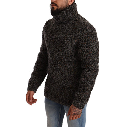 Dolce & Gabbana Gray Wool Blend Turtleneck Pullover Sweater