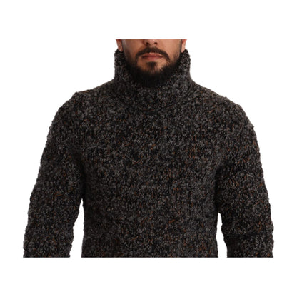 Dolce & Gabbana Gray Wool Blend Turtleneck Pullover Sweater