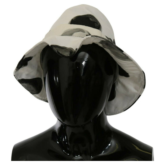 Dolce & Gabbana White Cotton Big Polka Dot Pattern Bucket Hat WOMAN HATS