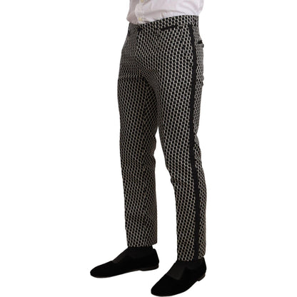 Dolce & Gabbana Black White Check 3 Piece Set MARTINI Suit