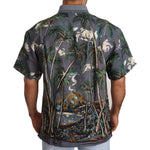Dolce & Gabbana Gray Linen Tropical Print Collared Shirt TSH6476 -40