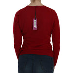 MILA SCHÖN Red Round Neck Pullover Cashmere Sweater TSH3896-M