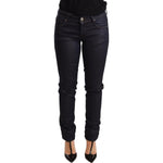 Ermanno Scervino Blue Low Waist Skinny Slim Trouser Cotton Jeans PAN72064-26