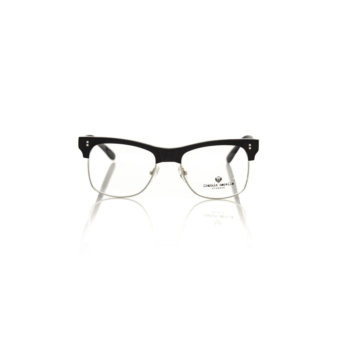 Frankie Morello Black Metallic Men's Eyeglass Frame