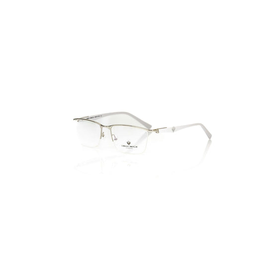 Frankie Morello Silver Metallic Unisex Frame with gold metal and Havana arms, Italian-made design.